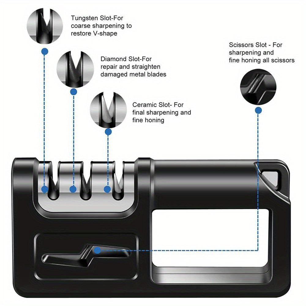 4-in-1 Ochiq Oshxona Pichog'ini Qirqish uchun Olmosli Keramika Tungsten Po'latli O'rindiqlar bilan