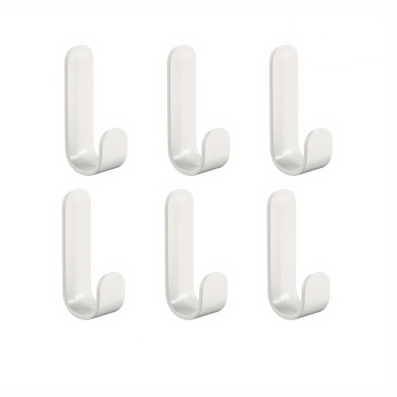 Plastic J-Shaped Hooks for Coats Hats and Bags Durable Damage-Free Storage