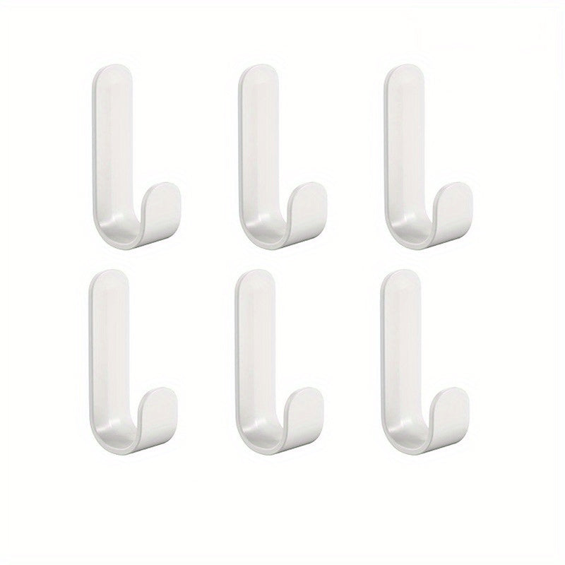 Plastic J-Shaped Hooks for Coats Hats and Bags Durable Damage-Free Storage