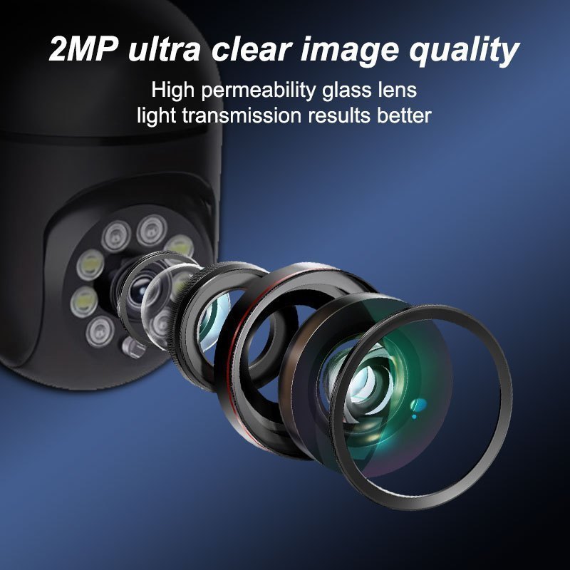 1080p HD WiFi камера видеонаблюдения с двусторонним звуком, ночным видением, обнаружением движения, совместима со смартфоном