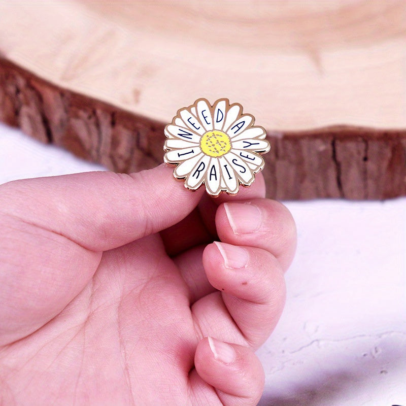 Vintage Daisy Pin Brooch for Women, Elegant Alloy Nurse Accessory