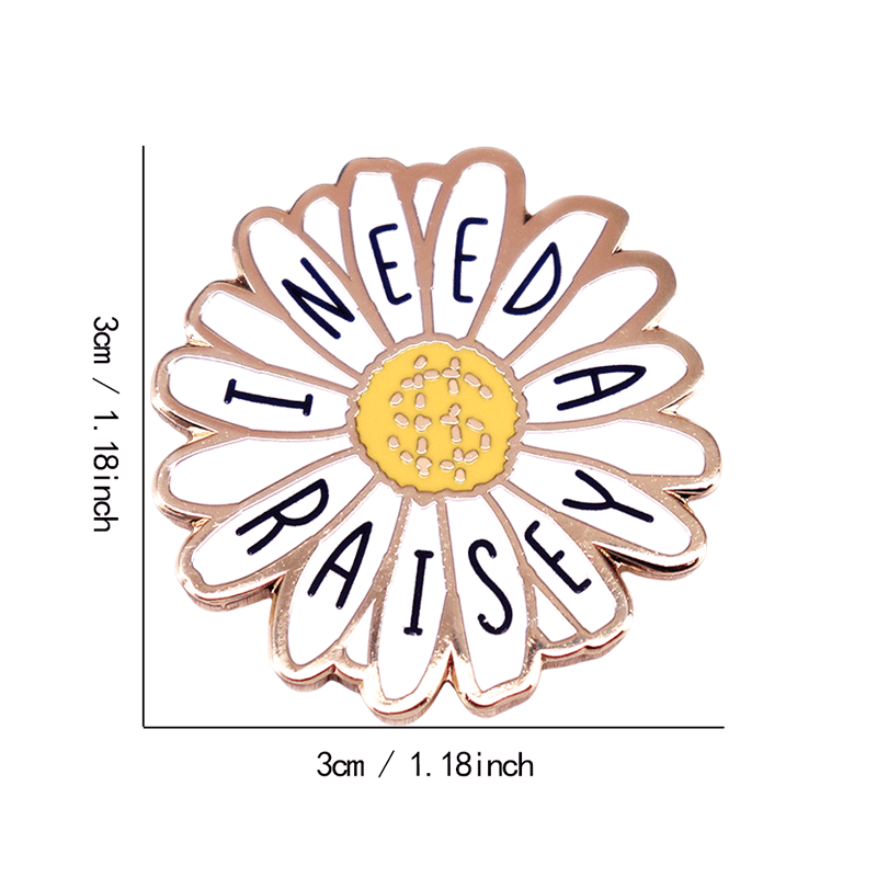 Ayollar uchun vintage Daisy Pin Brooch, nafis alloy hamshira aksessuari