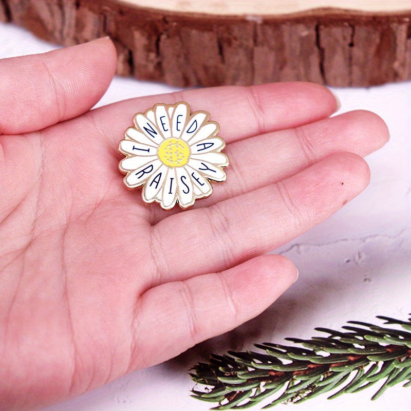 Ayollar uchun vintage Daisy Pin Brooch, nafis alloy hamshira aksessuari