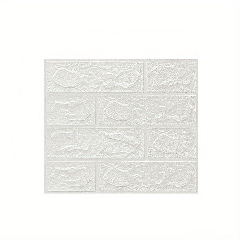 Juego de 10 pegatinas de pared de ladrillo 3D impermeables, resistentes a los golpes, de espuma suave para decoración