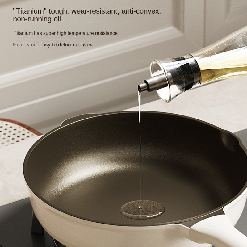 Надежная антипригарная алюминиевая сковорода - идеально подходит для приготовления стейков, яиц и не только - можно использовать в духовке, подходит для электрических и газовых плит.