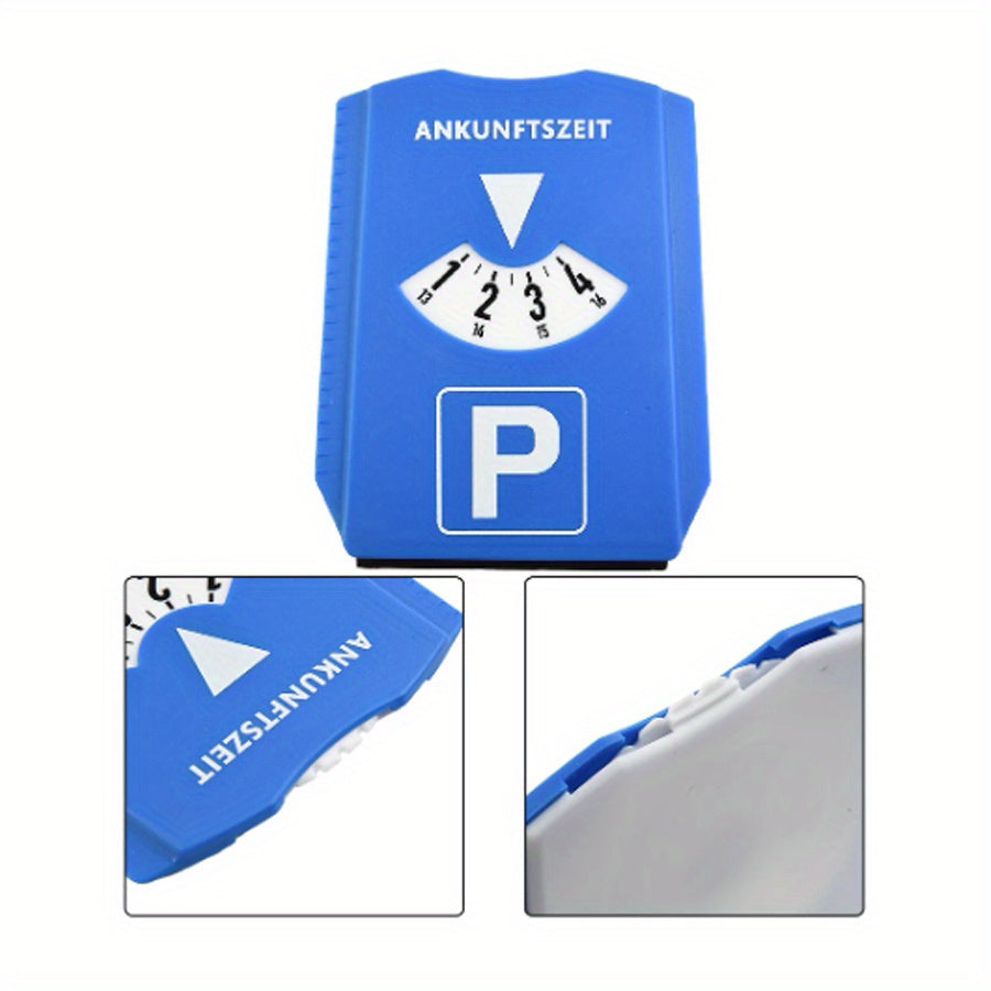 Parking Disc Timer with Ice Scraper, Digital Display, Durable PP Material