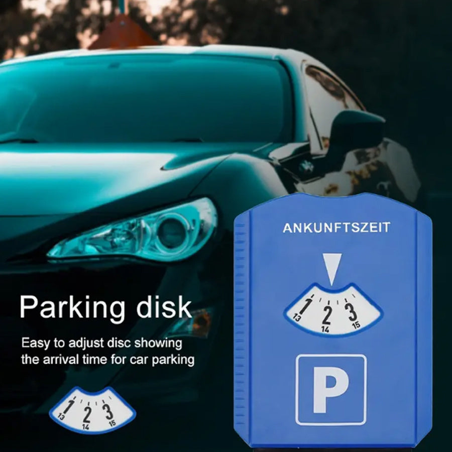 Parking Disc Timer with Ice Scraper, Digital Display, Durable PP Material