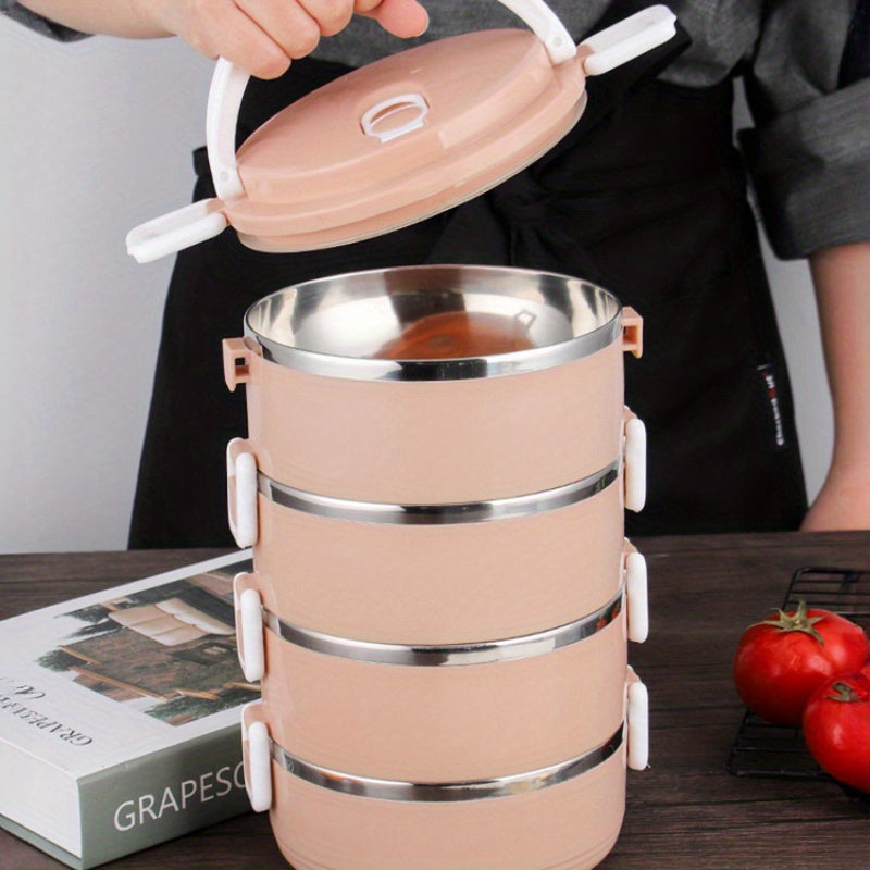 Insulated Stainless Steel Lunch Box Leakproof Bento with Pressure Relief Valve