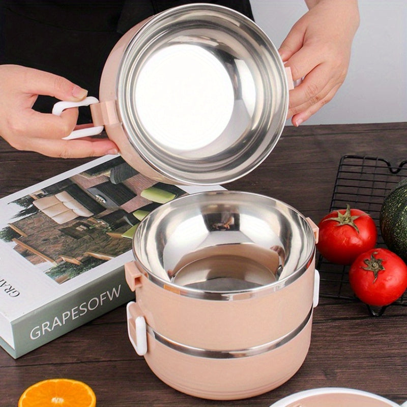 Insulated Stainless Steel Lunch Box Leakproof Bento with Pressure Relief Valve