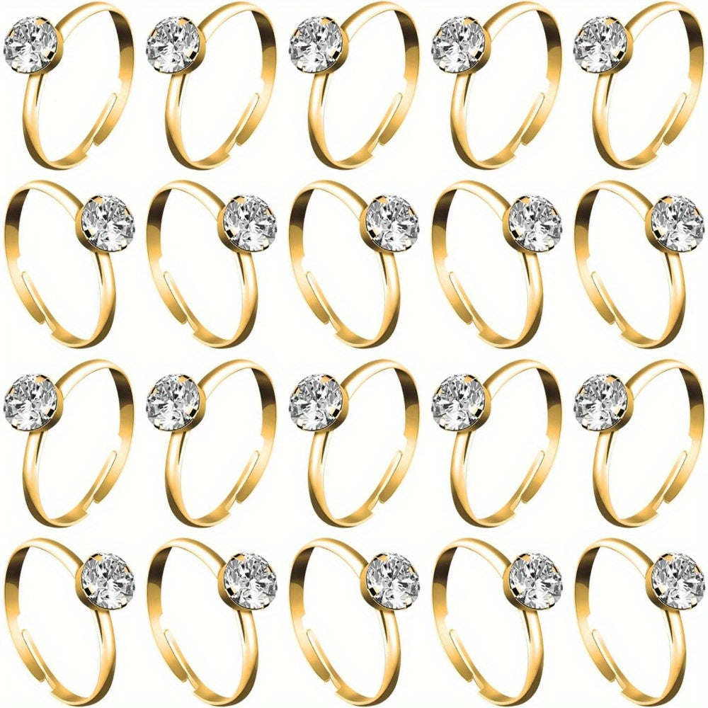 Set of 50 Alloy Rings for Brides Engagement Party Wedding Decor
