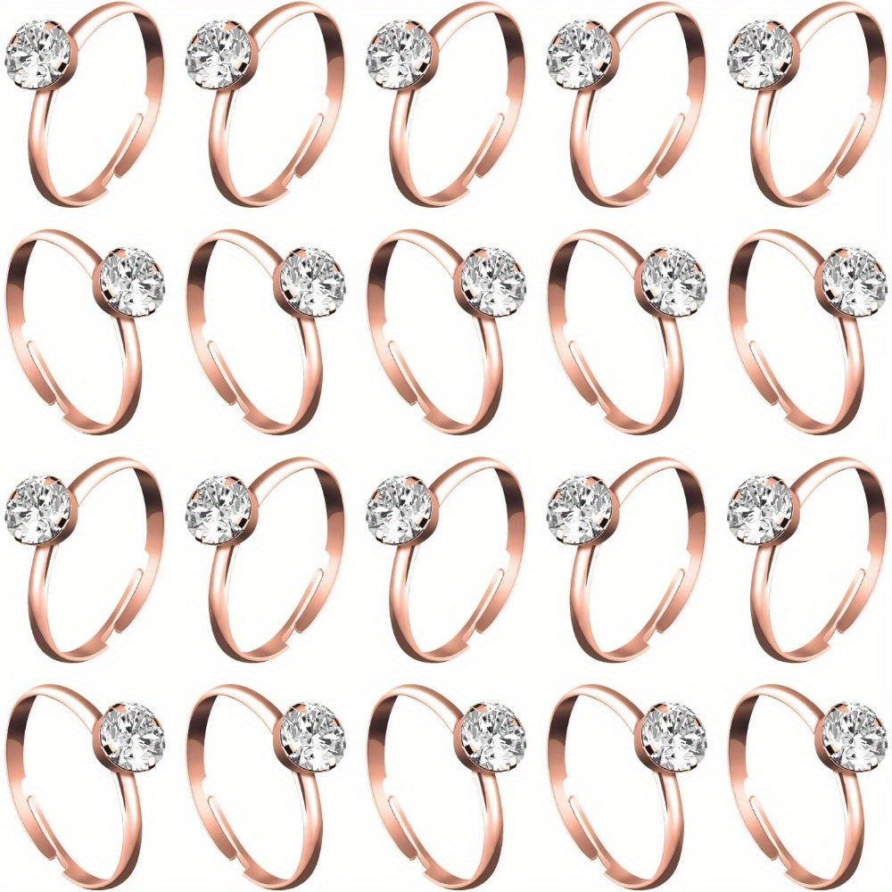 Set of 50 Alloy Rings for Brides Engagement Party Wedding Decor