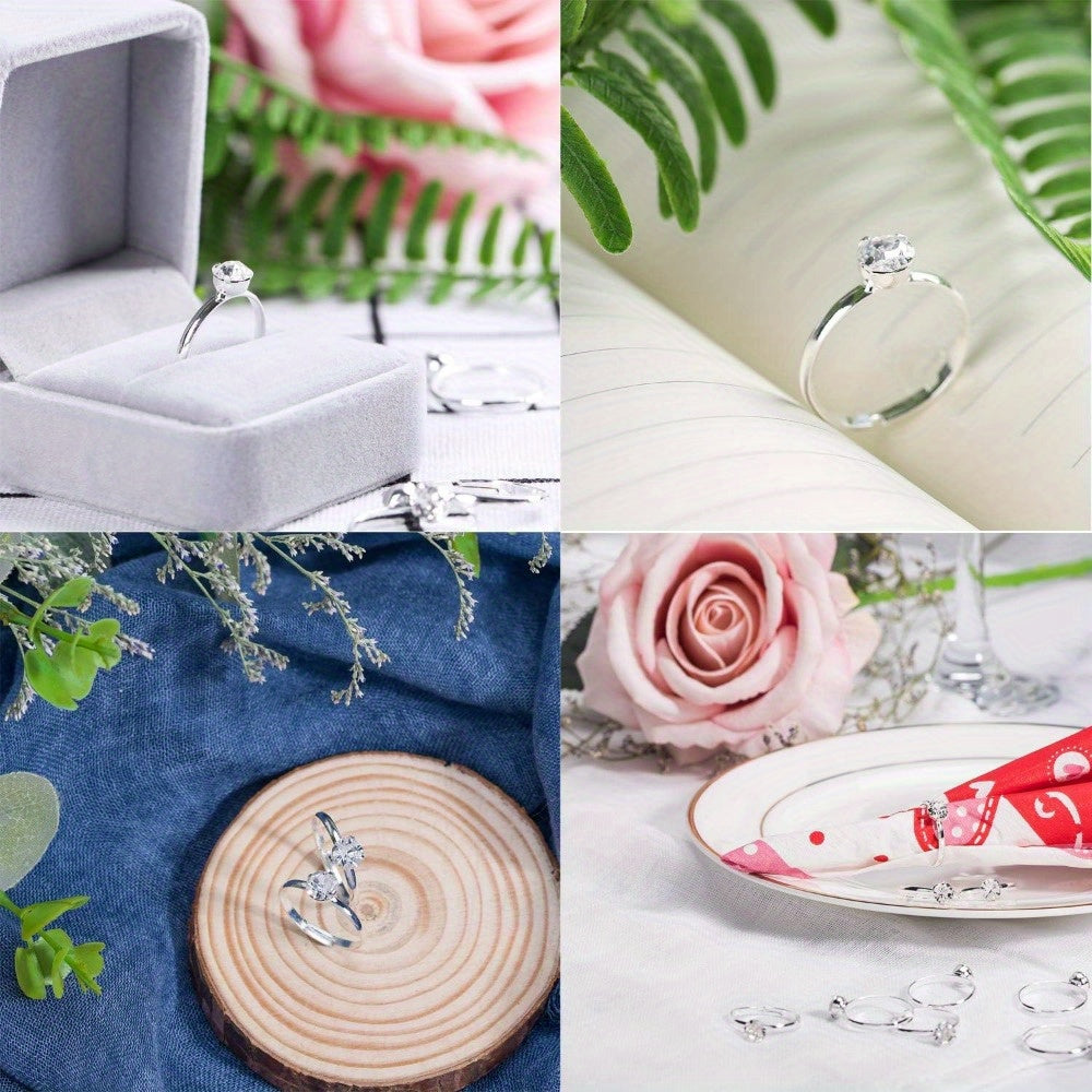 Set of 50 Alloy Rings for Brides Engagement Party Wedding Decor