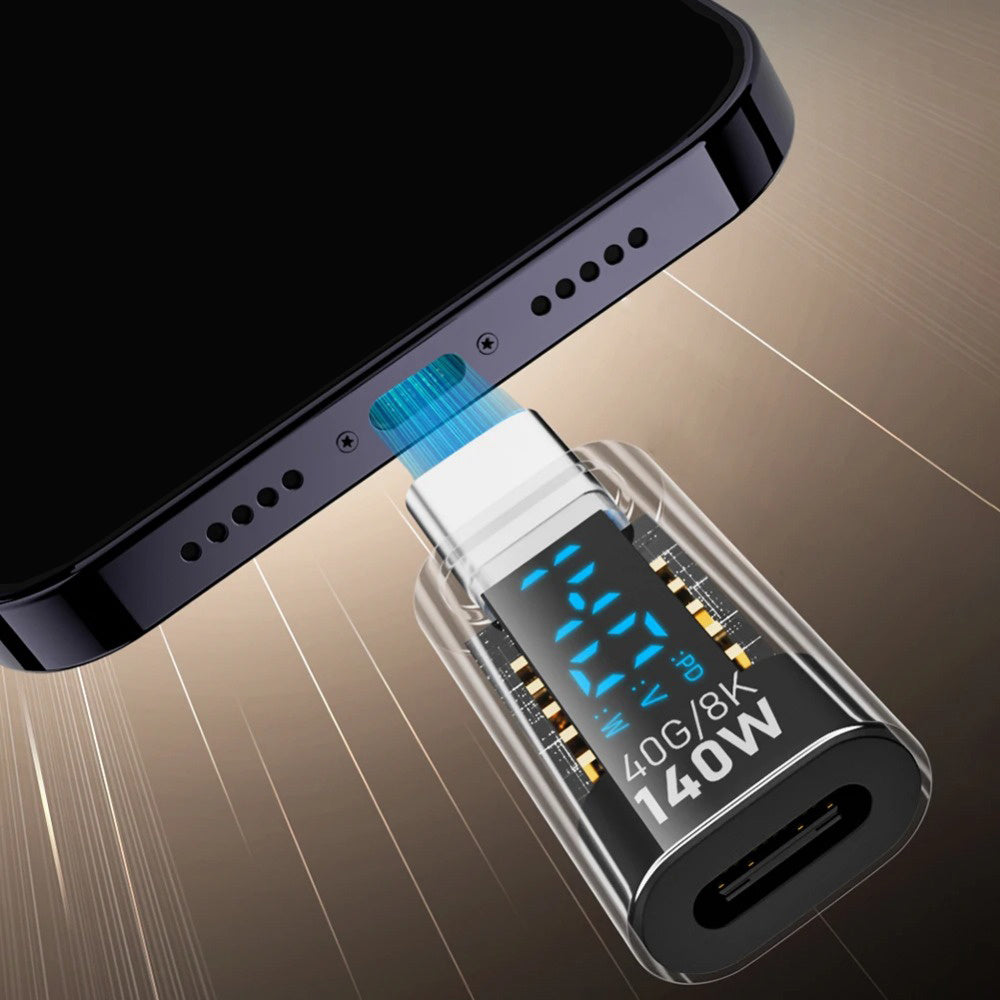 140W USB C Power Adapter with Digital Display for MacBook Samsung Laptop