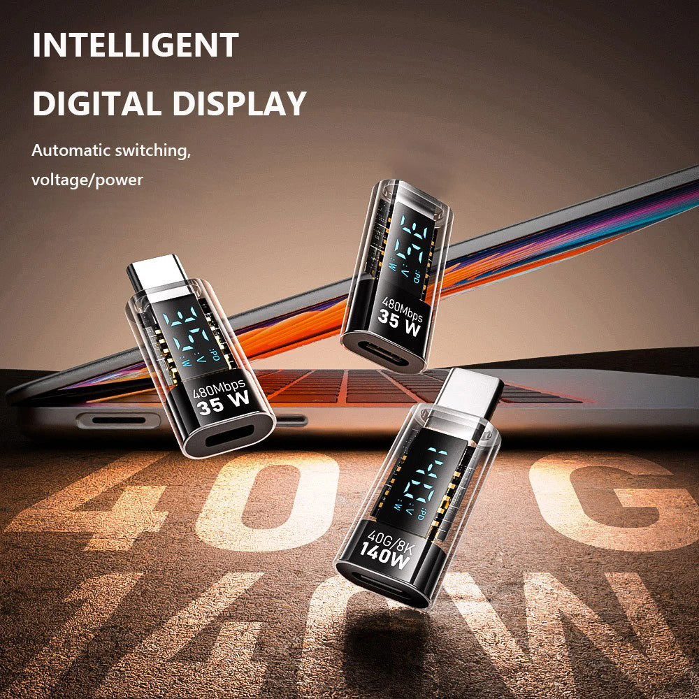 140W USB C Power Adapter with Digital Display for MacBook Samsung Laptop