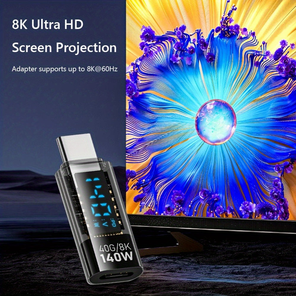 140W USB C Power Adapter with Digital Display for MacBook Samsung Laptop