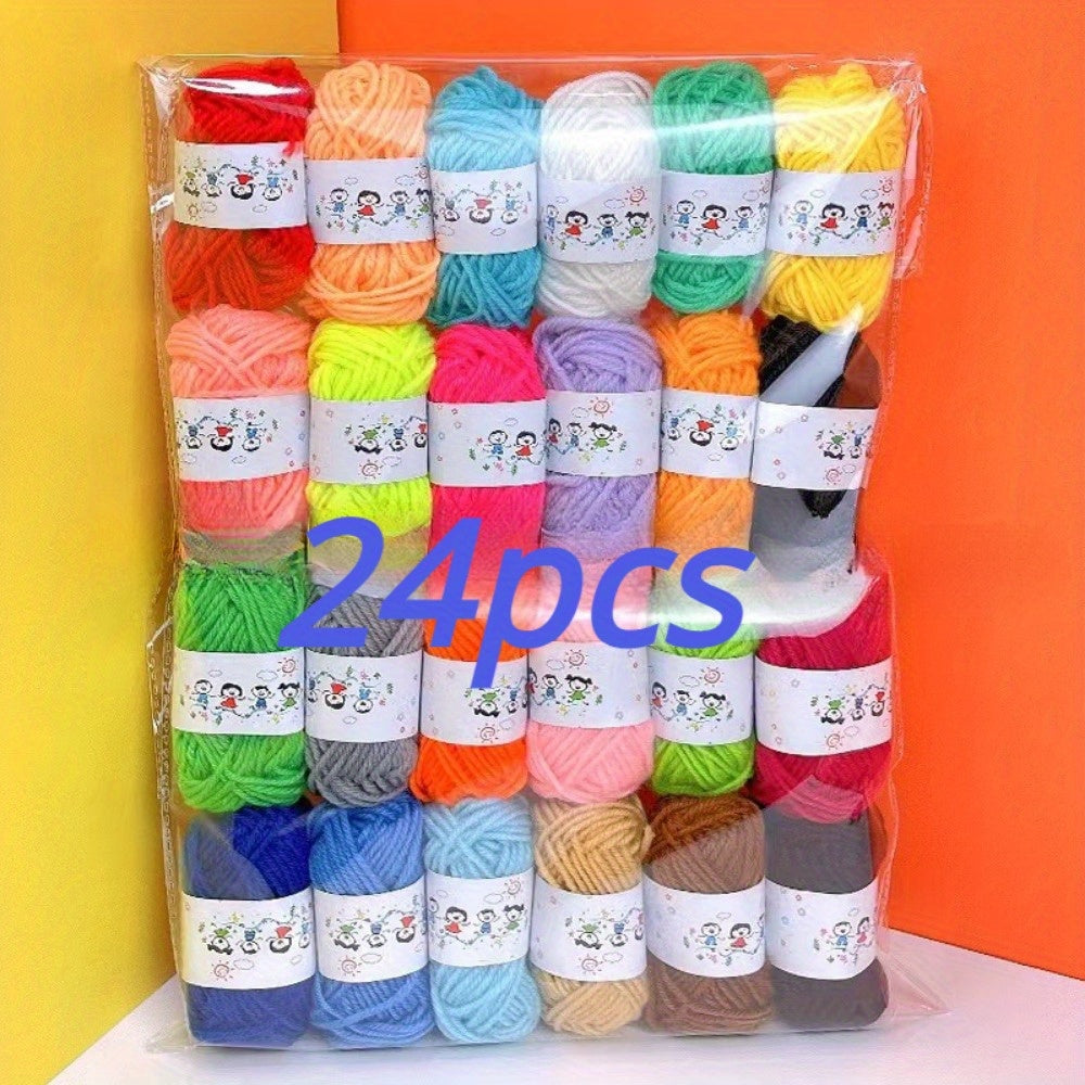 14/24 Twisted Yarn in Mixed Color for DIY Crafts Sewing Weaving Scarves Hats
