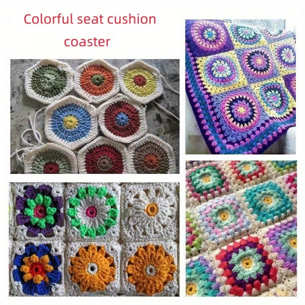 14/24 Twisted Yarn in Mixed Color for DIY Crafts Sewing Weaving Scarves Hats