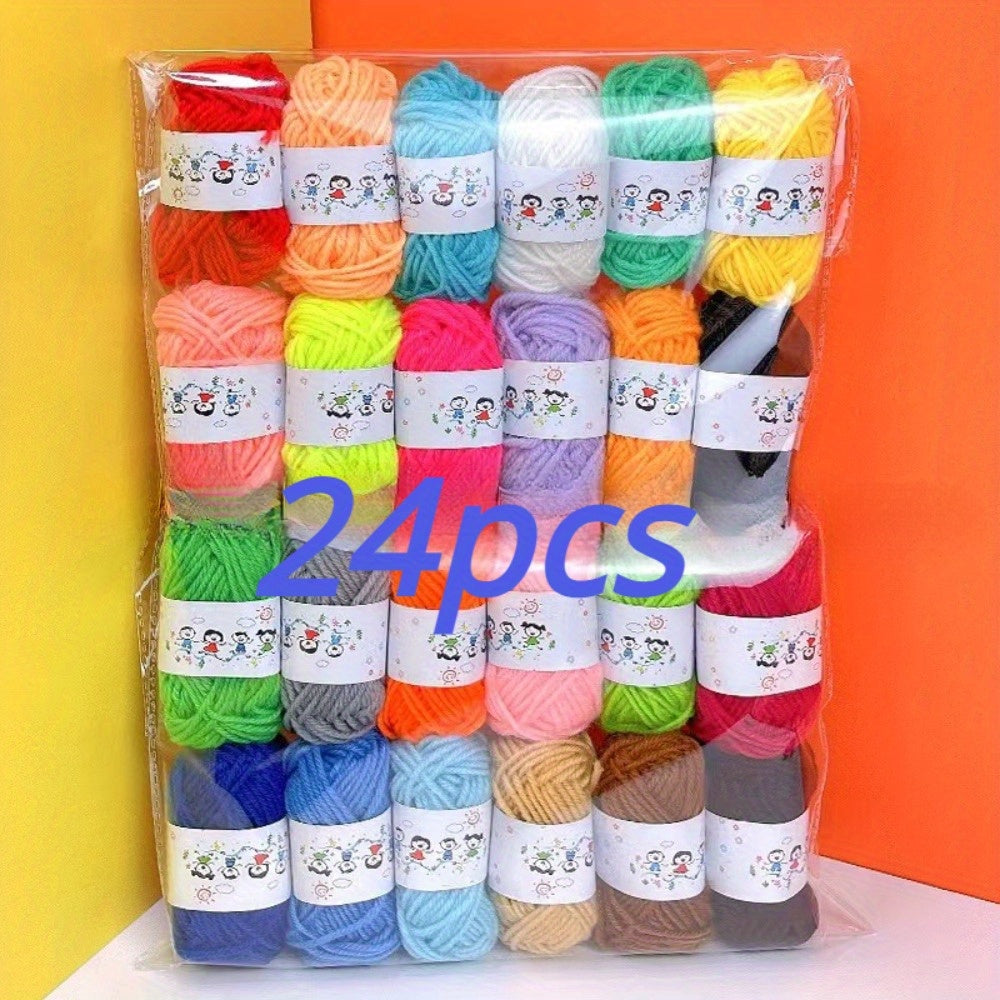 14/24 Twisted Yarn in Mixed Color for DIY Crafts Sewing Weaving Scarves Hats