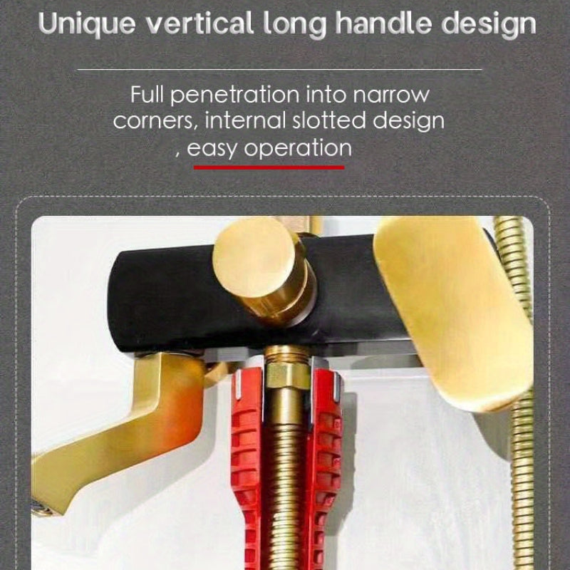 Adjustable Wrench Set for Bathroom and Kitchen Maintenance, Compact, Versatile