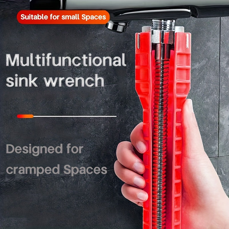 Adjustable Wrench Set for Bathroom and Kitchen Maintenance, Compact, Versatile
