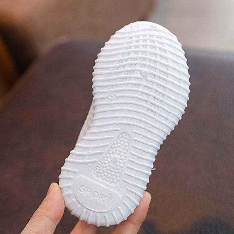 Kids Breathable Sneakers with TPR Sole for Running Tennis and Fitness