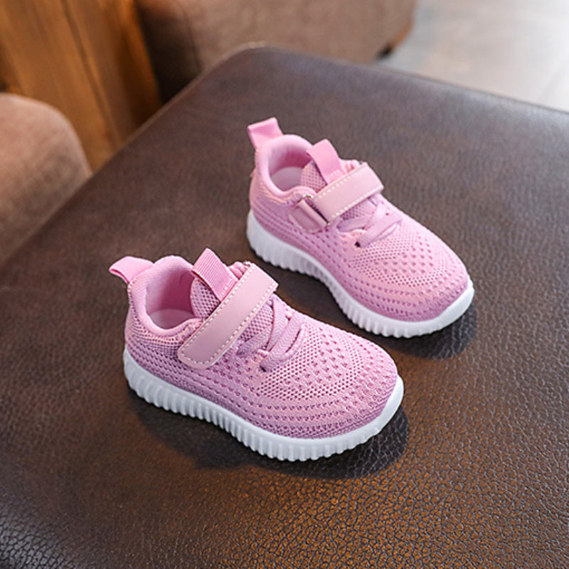Kids Breathable Sneakers with TPR Sole for Running Tennis and Fitness
