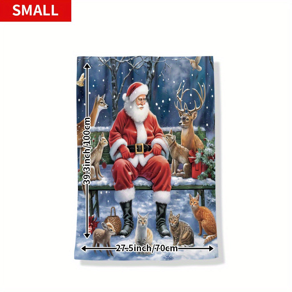 Christmas Flannel Blanket with Snowman and Deer Print for Cozy Holiday Comfort