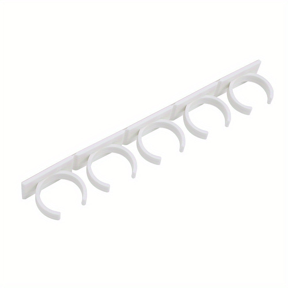 Soporte para frascos de especias de pared con pinzas y almacenamiento, material PP duradero