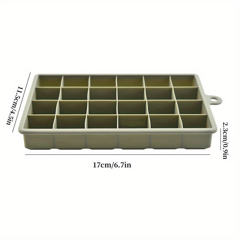 Bandeja de silicona para cubitos de hielo 24-celdas molde flexible para hacer hielo