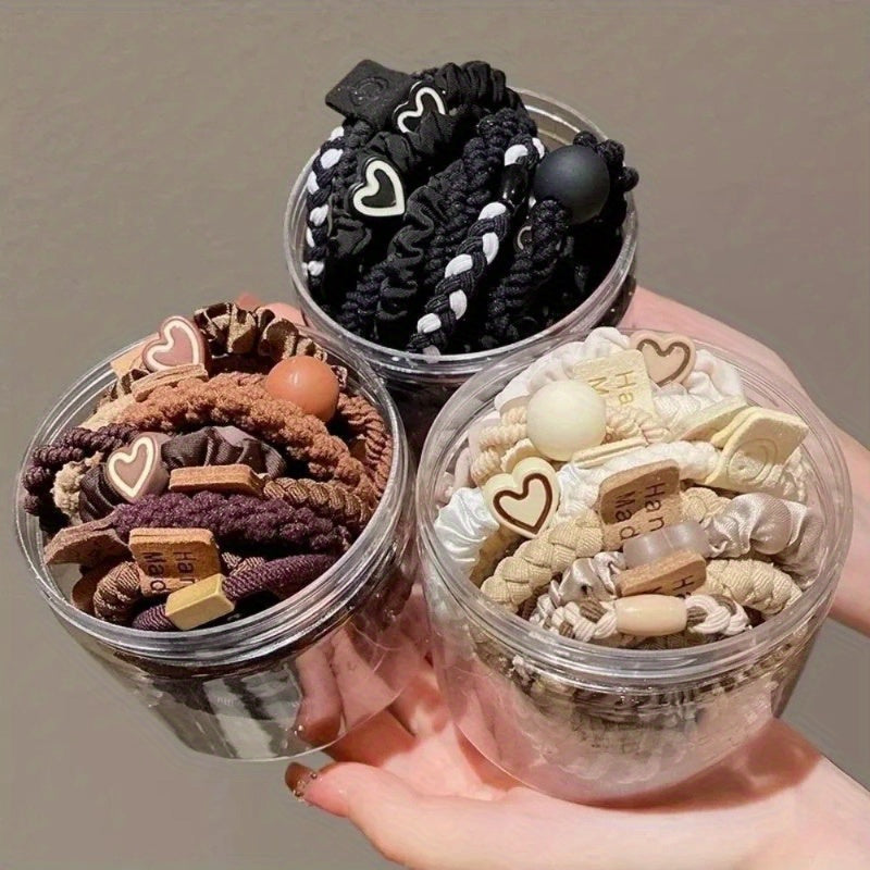 Elastic Knit Hair Ties for Women Set Ponytail Hair Bands Stylish Hair Accessories