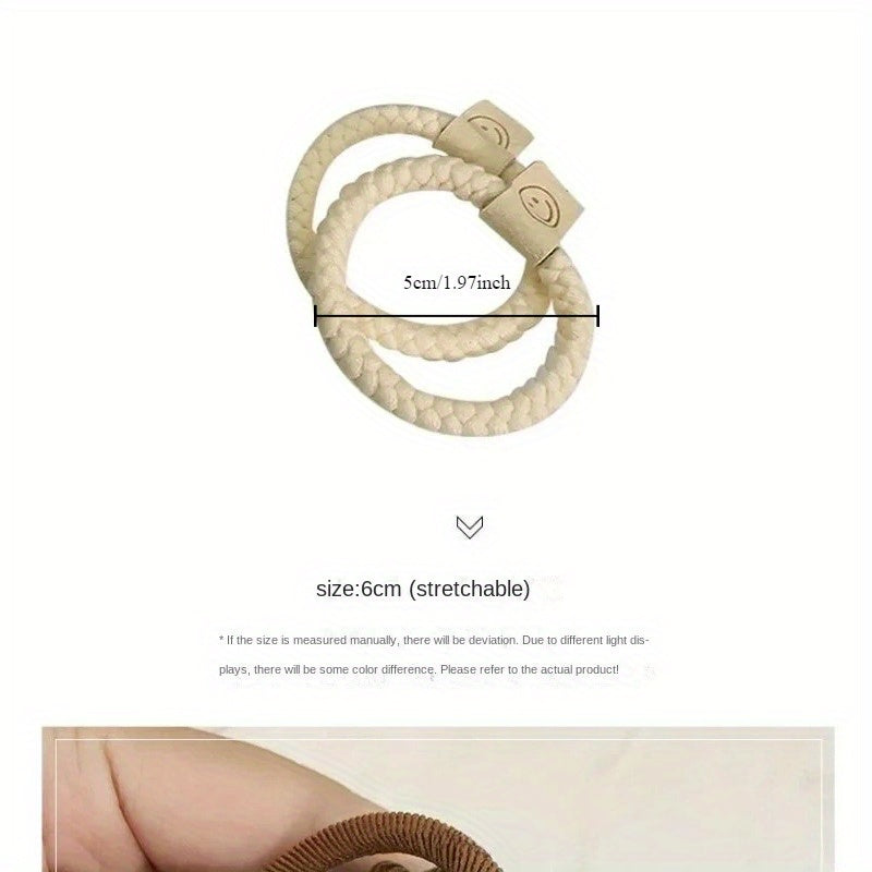 Elastic Knit Hair Ties for Women Set Ponytail Hair Bands Stylish Hair Accessories