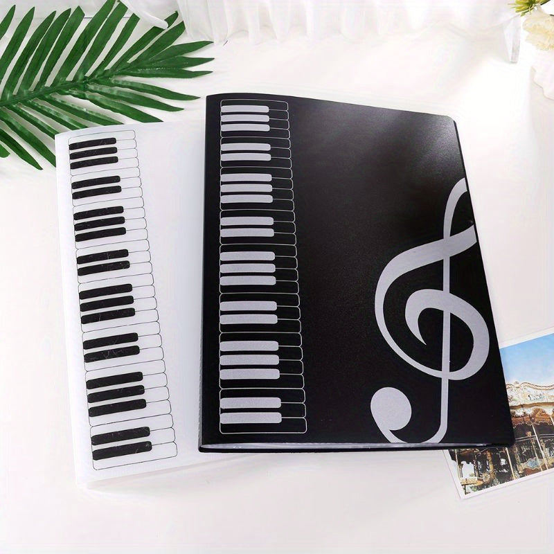 40 Double-Sided Guitar Sheet Music Bookmarks A4 Plastic Organizer for Staff Notation Piano Scores