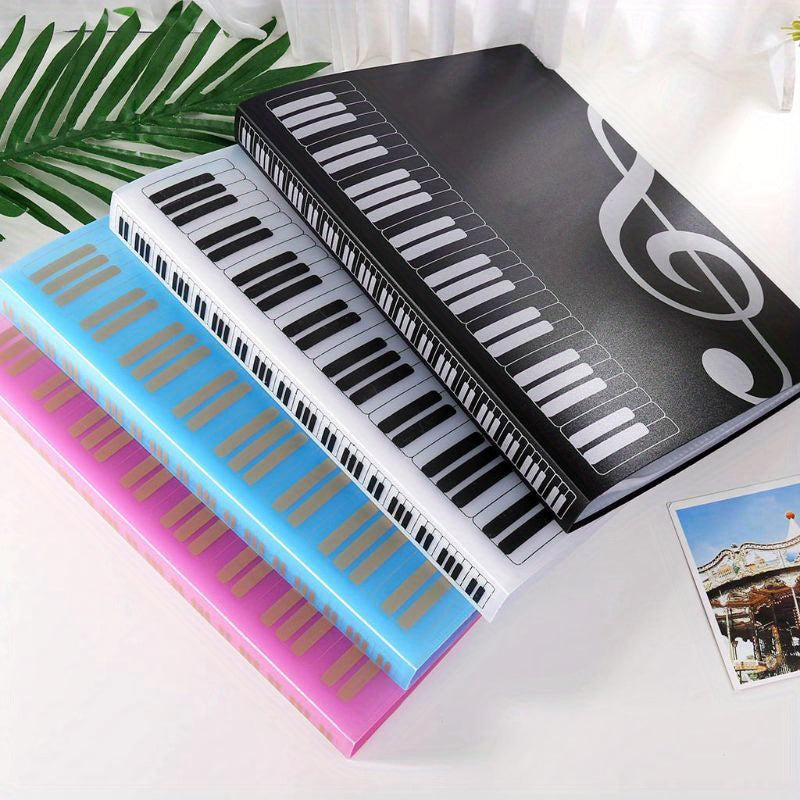 40 Double-Sided Guitar Sheet Music Bookmarks A4 Plastic Organizer for Staff Notation Piano Scores