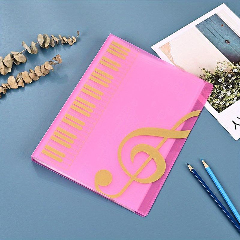 40 Double-Sided Guitar Sheet Music Bookmarks A4 Plastic Organizer for Staff Notation Piano Scores