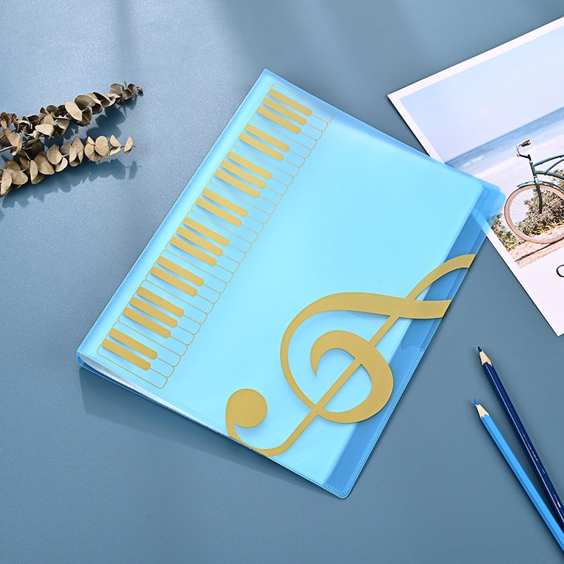 40 Double-Sided Guitar Sheet Music Bookmarks A4 Plastic Organizer for Staff Notation Piano Scores