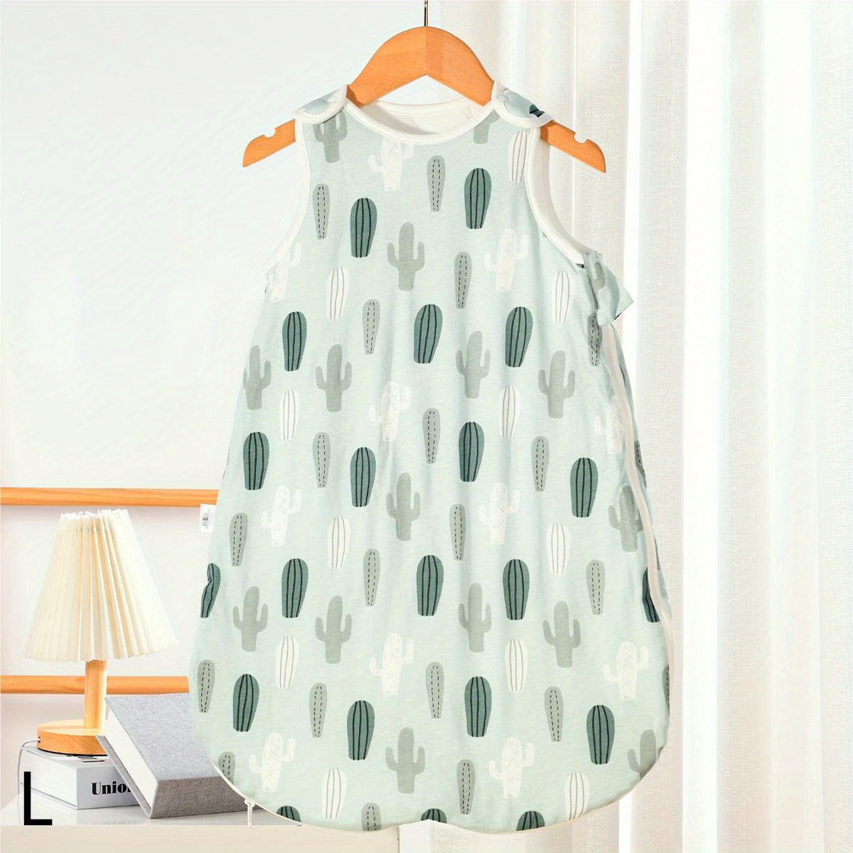 Bolalar uchun uyqu sumkasi, qo'ymaydigan paxta bambuk, 3 yoshgacha, hayvonlar bosimi, ikki tomonlama yivli zippersi bilan