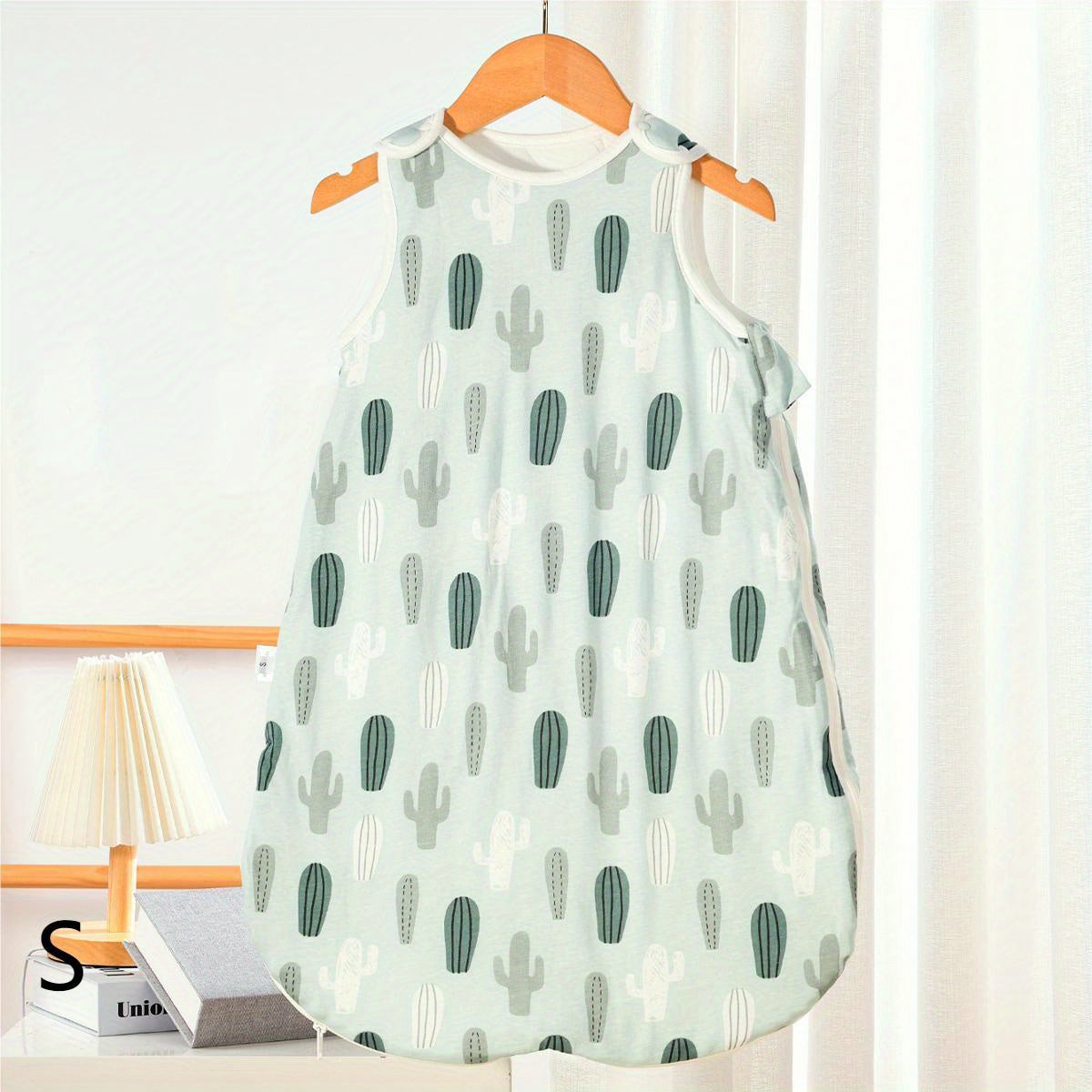 Bolalar uchun uyqu sumkasi, qo'ymaydigan paxta bambuk, 3 yoshgacha, hayvonlar bosimi, ikki tomonlama yivli zippersi bilan