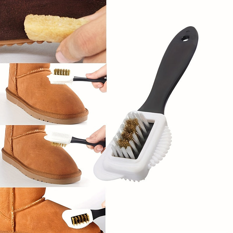 Unisex Suede Leather Shoe Brush Set 3-in-1 Nubuck Cleaning Kit