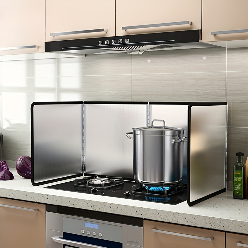 Stainless Steel Kitchen Splash Guard for Stove Top Oil Heat Protection