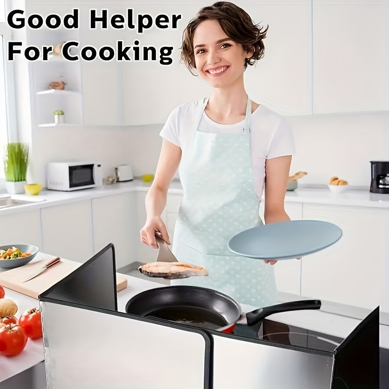 Stainless Steel Kitchen Splash Guard for Stove Top Oil Heat Protection