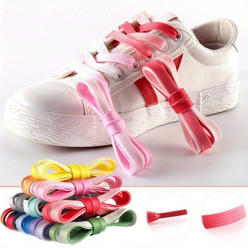 Unisex Polyester Rainbow Shoelaces Athletic Casual Canvas Sneaker Laces