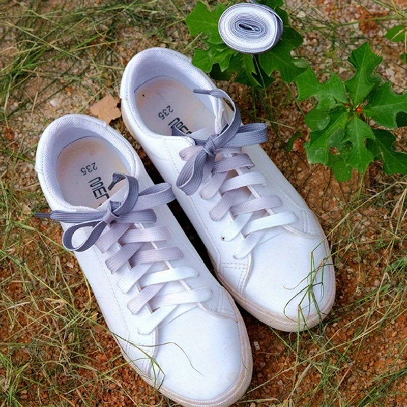 Unisex Polyester Rainbow Shoelaces Athletic Casual Canvas Sneaker Laces