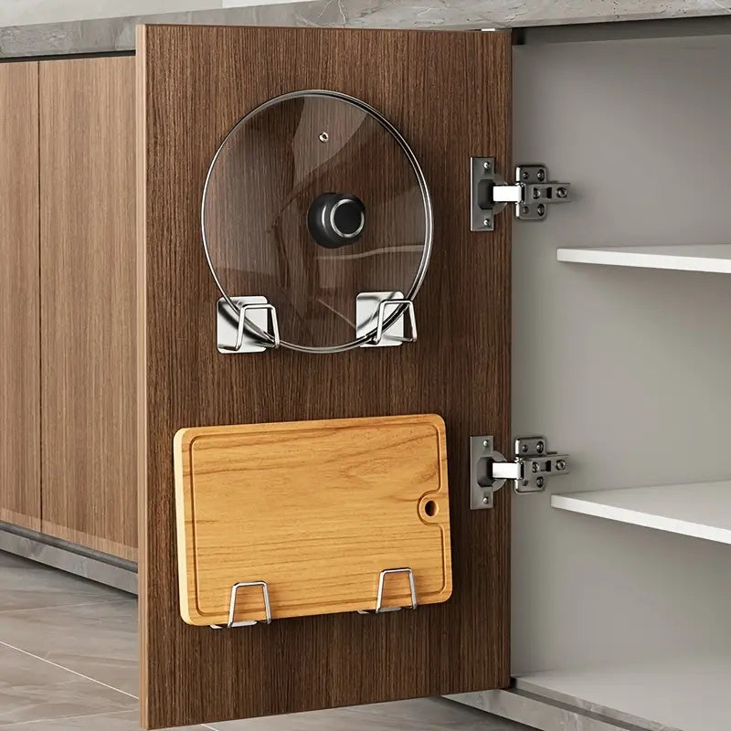 Gancho de almacenamiento de pared de acero inoxidable para accesorios de cocina y estantes de utilidad