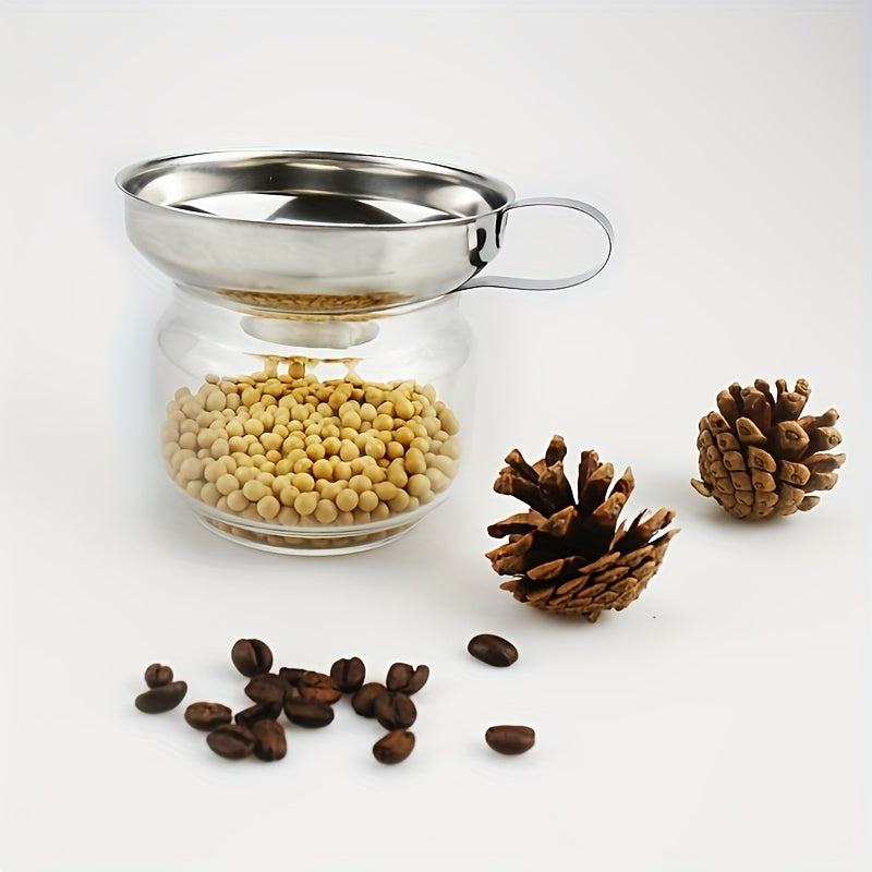 Stainless Steel Can Funnel with Handle for Wide and Regular Mouth Cans Food Grade