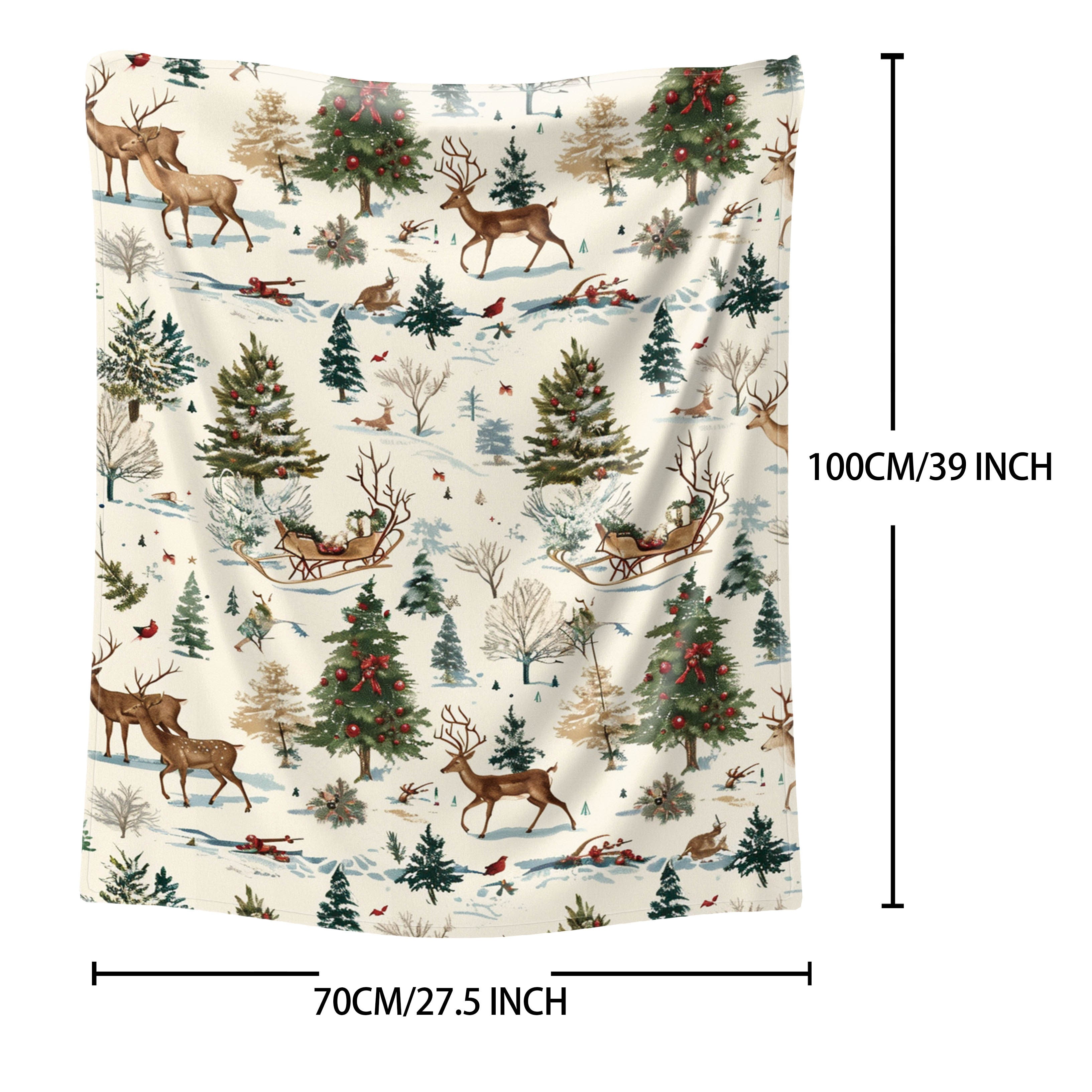 Manta de Navidad de franela, ligera y suave, para cama, sofá, camping y viajes