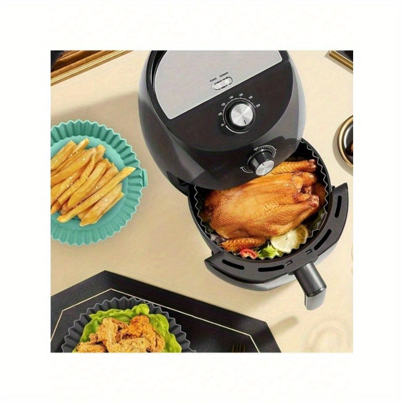Silicone havo fritöre pot qoplamasi: Qayta ishlatiladigan, yopishmaydigan, tozalash oson oshxona aksessuari - Parchment qog'oz uchun mukammal almashtirish - Tower va Cosori havo fritörelar bilan mos keladi - 1 ta paketni o'z ichiga oladi