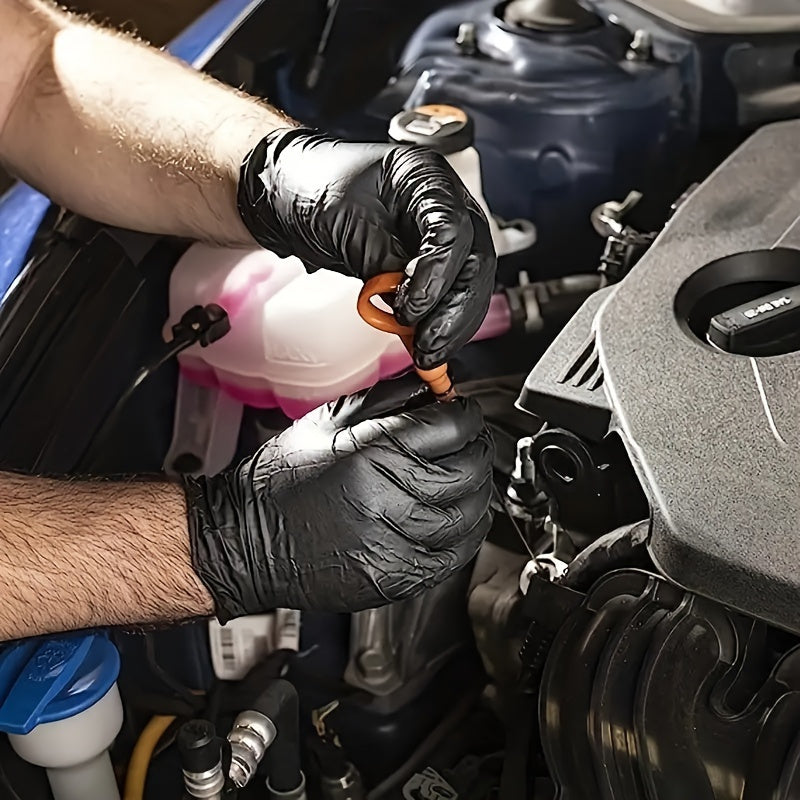 Nitrile Gloves Waterproof Latex-Free Extra-Strong Non-Slip Grip 10 Pack