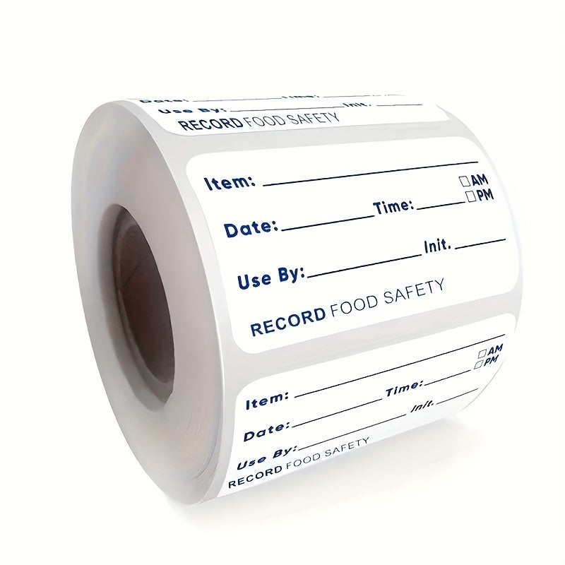 500 ta oshxona uchun bir martalik suv o'tkazmaydigan stikerlar roli muzlatgichda oziq-ovqat saqlash uchun. Ushbu yorliqlar oziq-ovqatning saqlash muddatini yozish va oshxona jihozlarini tartibga solish uchun juda mos keladi.