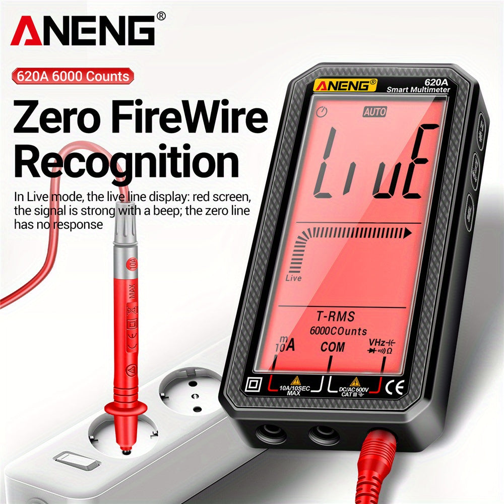 High Precision Digital Multimeter 6000 Counts Auto-Ranging for Voltage Resistance Temperature