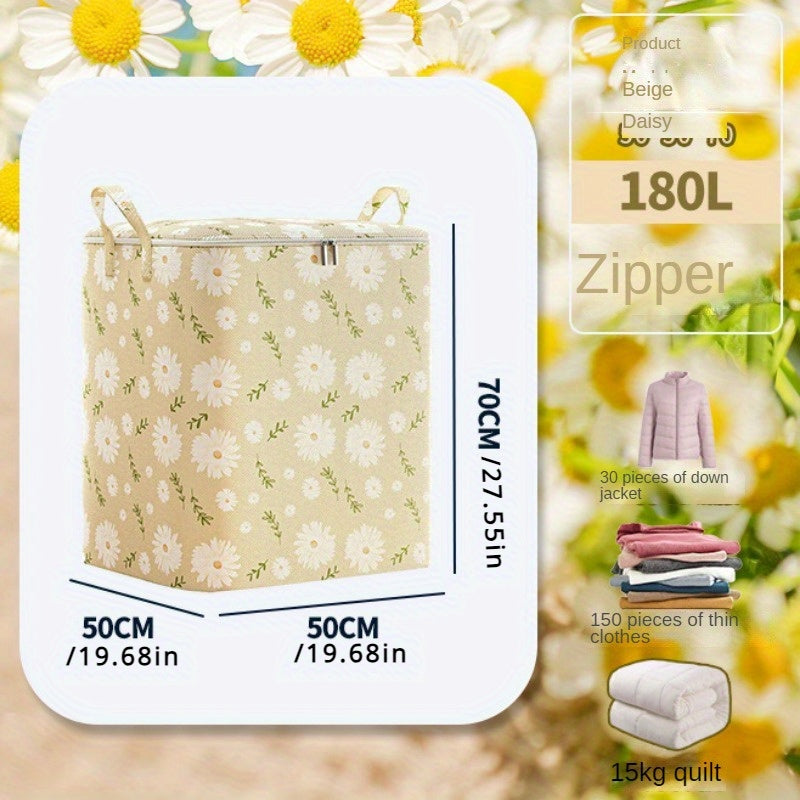 Bolsa de almacenamiento de poliéster impermeable de gran capacidad para mantas, ropa y juguetes 180L